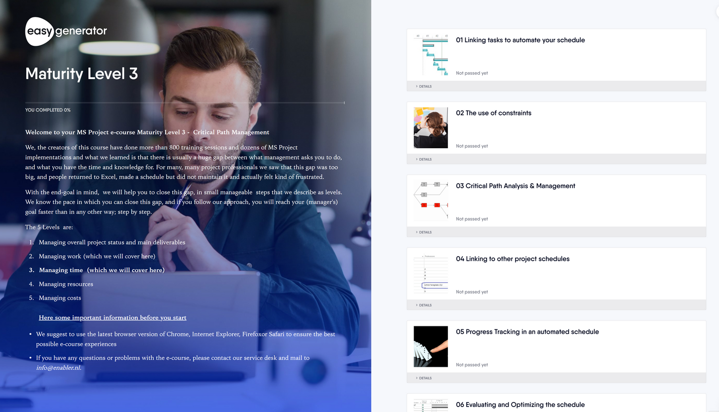 MS Project E Leercursus